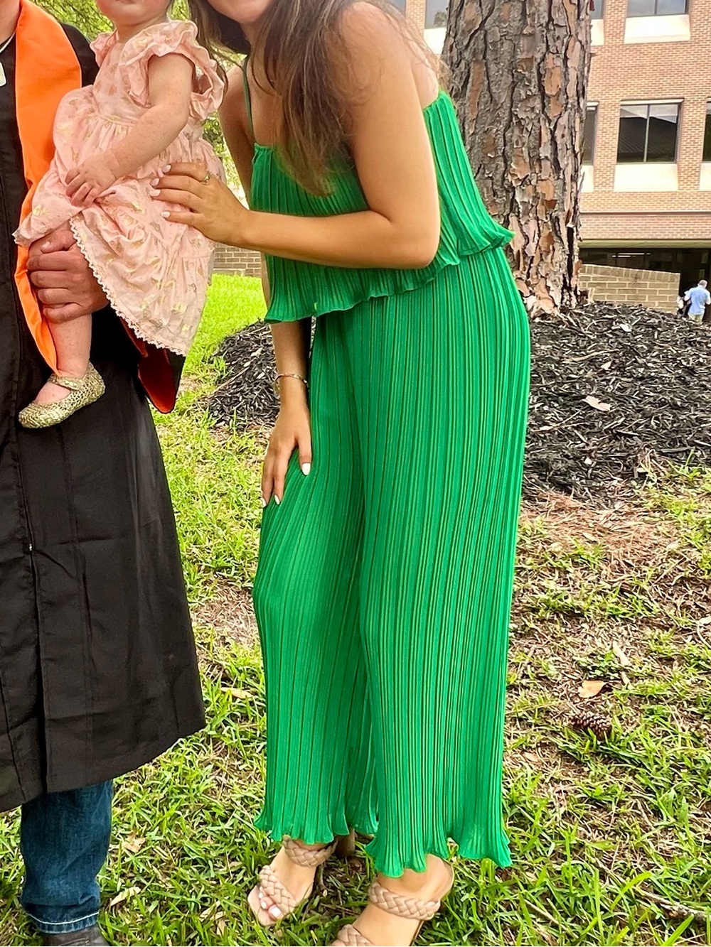 Green Ruffled Jumpsuit